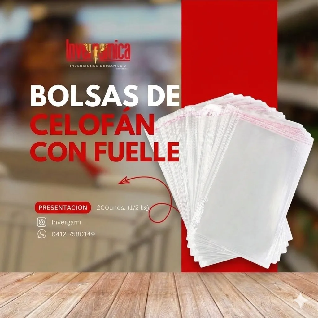 Bolsas de celofan fuelle