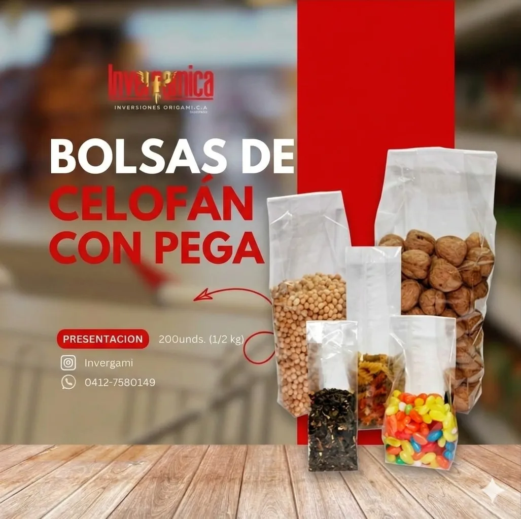 Bolsas de celofan pega