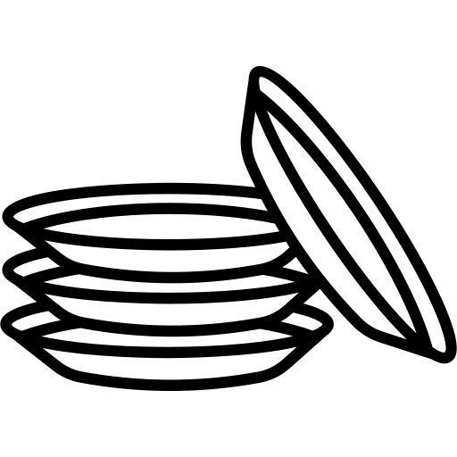 icono de plato de papel